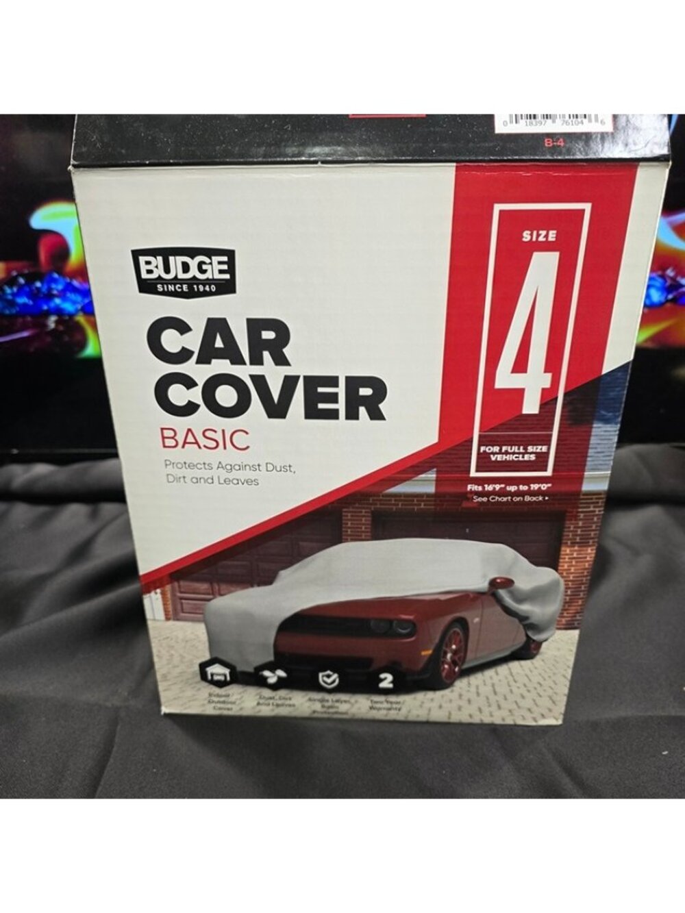 Budge Basic Car Cover Size 4 for Full Size Vehicles (Fits 16'9" to 19'0")